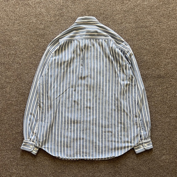 VTG 90s Disney Snow White Seven Dwarfs Embroidered Button Up Shirt Men L Striped - Picture 4 of 12